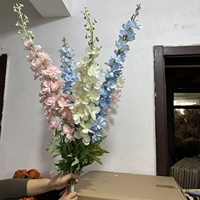 IFG vente en gros grand arrangement de fleurs artificielles en delphinium pour décor de guirlande d'arc de mariage