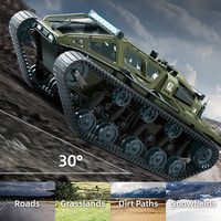C8812 Véhicule tout-terrain de simulation de char, drift, haute vitesse, entièrement proportionnel, télécommande 2.4GHz, double moteur, chenilles, RC Crawler