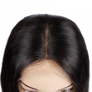 Large Stock Fast Shipping Wholesale Half <b>Lace</b> Bob <b>Wig</b> Straight. #1b Virgin Hair - Product Image 5