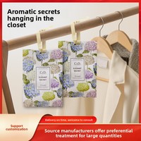 Sachet de lavande 20g rectangulaire à motif floral, désodorisant longue durée pour armoire et chambre, parfum spécifique pour voiture