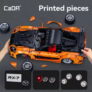 Cada C61502 1:8 Modèle de Voiture de Course Artemy Zotov Mazda <span class=keywords><strong>RX</strong></span>-7 RC, Blocs de Construction de Voiture de Sport Urbaine avec Moteur - Product Image 4