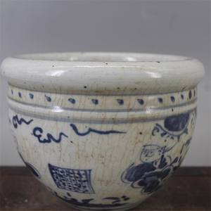 <span class=keywords><strong>Pot</strong></span> <span class=keywords><strong>cache</strong></span> <span class=keywords><strong>cache</strong></span> vintage japonais peint à la main Pots à poisson bleu vieux ornements en porcelaine chinoise motif humain chinois traditionnel - Product Image 4