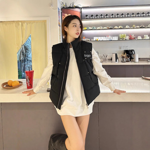 Gilet en duvet d'oie et peau lainée style <span class=keywords><strong>Canada</strong></span>, <span class=keywords><strong>sans</strong></span> manches, pour homme, femme et couple, vêtement d'extérieur printemps, fermeture éclair, style urbain - Product Image 3