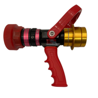 Pistolet à eau JMFIRE réglable sans recul, haute qualité, poignée flexible, jet d'eau, en alliage d'aluminium noir + rouge, pour pompiers