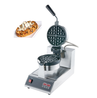 Machine à gaufres ronde commerciale Mini gaufres belges rotatives faisant la machine