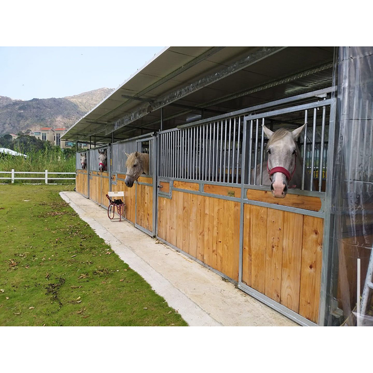 Переносная рама для домашнего скота с раздвижными дверными панелями, бамбуковый стальной навес для лошадей