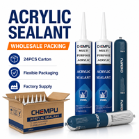 Mastic acrylique à séchage rapide pour chantier, scellant de surface à faible odeur, calfeutrage acrylique peignable pour réparation des bords de carrelage, calfeutrage acrylique fin