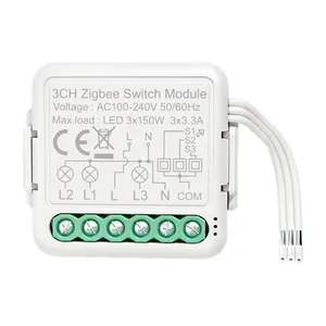 M. day alexa/google assistência 1/2/3/4 canais tuya zigbee mini módulo de interruptor de luz sem fio