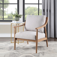 Fauteuil d'appoint en bois moderne et pas cher, petites chaises d'appoint pour le salon, fabriqué au Vietnam