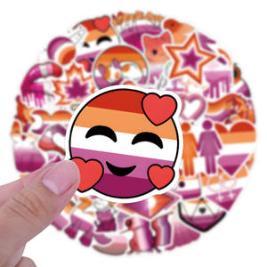 Nouvellement 55pcs Rainbow LGBT filles aiment l'autocollant de fierté <span class=keywords><strong>lesbienne</strong></span> - Product Image 3