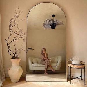 200*100cm 200*120cm 180*80cm Op maat gemaakte luxe gymwandspiegel, metalen gebogen bovenkant, aluminium, modern, voor thuisgebruik - Product Image 6