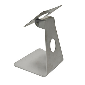 Zimmer Monitor Arm <b>Bracket</b> <b>Silver</b> 3mm Hole Diameter Laser Cut Metal Mounting Base - Product Image 4