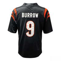 Vente en gros de jersey de haute qualité 1 # Chase 5 # Higgins 9 # Maillot de football américain brodé sur mesure Burrow