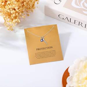 Popular moda <span class=keywords><strong>diablo</strong></span> ojo collar Vintage oro plata Acero inoxidable buey cuerno <span class=keywords><strong>diablo</strong></span> ojo colgante collar <span class=keywords><strong>para</strong></span> <span class=keywords><strong>mujer</strong></span> - Product Image 2