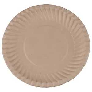 Manufacturer Natural Disposable Sugarcane Dinner Biodegradable Printed Pulp Inch Round White Bagasse Lace Plates