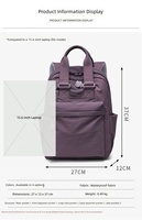 Sac à dos imperméable en tissu Oxford grande capacité pour voyage, sac de jour durable pour hommes et femmes, idéal pour le travail et l'école