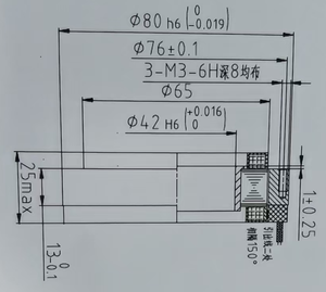 J80LYX001 Moteur à courant continu 24V 0,8Nm de couple 650 tr/min pour automatisation, aimant haute vitesse, montage sur bride de cadre 32mm, 100W - Product Image 1