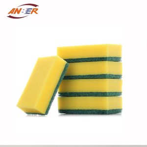 <span class=keywords><strong>Estropajo</strong></span> plástico <span class=keywords><strong>verde</strong></span> de la bola de esponja del precio al por mayor de la fabricación de China para la limpieza profunda de la cocina - Product Image 3