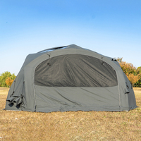 Tente de glamping gonflable haut de gamme, imperméable, résistante au vent, gonflage rapide, tissu Oxford robuste pour le camping en plein air