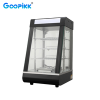 GOOPIKK Présentoir de chauffe-plats électrique à 3 niveaux Présentoir de chauffe-plats pour hamburger pizza poulet frit frites pour restaurant traiteur