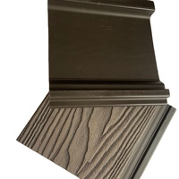 Échantillon de panneau anti-UV, imperméable, WPC, grille extérieure, revêtement mural extérieur en composite bois-plastique, décoratif