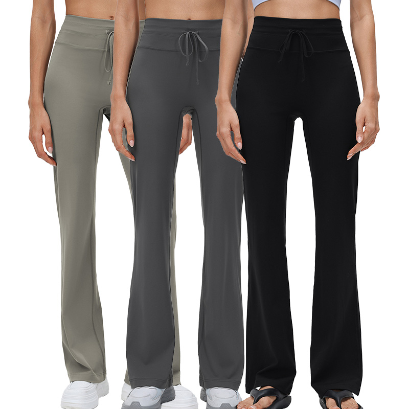 D26012 Tummy Control Yoga Pants Running Leg-Lengthening Full-Length for Wrinkle-Resistant Bare-Feel Color Blocking