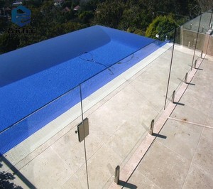 Piscina senza cornice recinzione design terrazza in acciaio inox rubinetto porta <span class=keywords><strong>vetro</strong></span> <span class=keywords><strong>esterno</strong></span> ringhiere <span class=keywords><strong>con</strong></span> <span class=keywords><strong>vetro</strong></span> temperato - Product Image 6
