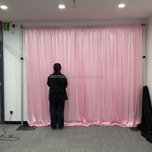 Cortina Blanca de Seda de Hielo y Spandex Personalizada para Decoración de Bodas - Product Image 4