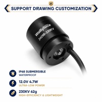 Moteur sans balais étanche IP68 Waillynice 2429B 230KV 12V 2-4S pour bateau à appât RC, propulseur sous-marin ROV