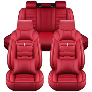 Full Set of Universal PVC Leather Car Seat Cover With Car Seat Cushion Premium Interior Accessory