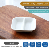 Plat à trempette personnalisé en porcelaine fine OEM ODM pour la maison, les restaurants et le hot pot
