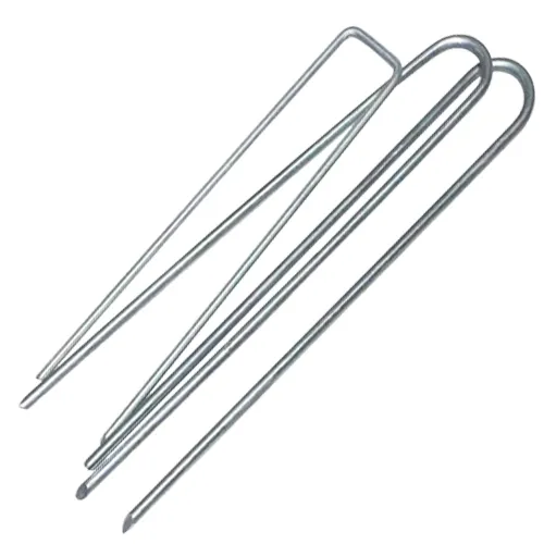 Galvanized metal U pins / sod staples / artificial grass pins