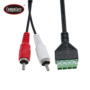 Connettore RCA a <span class=keywords><strong>2</strong></span> Pin con Terminali a Vite Femmina in Ottone Placcato Oro Senza Saldatura 26-14AWG 12V/DC per Cavo Altoparlante - Product Image 2