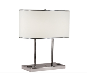 Lampe de bureau moderne Wyndham Wingate HL-61303-S68-010D, corps en fer avec abat-jour en forme de tambour, base d'ampoule E26 pour chambre King ou Queen - Product Image 2