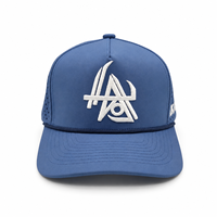 Gorra de Golf Impermeable de Cinco Paneles, con Perforaciones Cortadas a Láser, Logotipo Bordado en 3D, Malla Transpirable de Secado Rápido, Unisex, para Deportes al Aire Libre