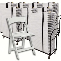 Chaises pliantes Chiavari en résine blanche pour l'extérieur, vente en gros, durables, pour mariages, hôtels, salons, appartements, parcs, bureaux à domicile