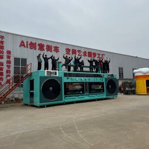 Remorque à café innovante en forme de casque - <span class=keywords><strong>Bar</strong></span> extérieur multifonctionnel pour boissons et petites collations, unité tractable pour le commerce de rue - Product Image 2