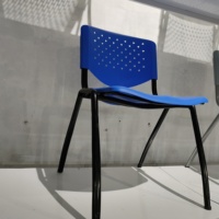 Ensemble siège et dossier de chaise en plastique, coque de chaise ventilée en PP