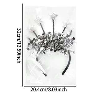 Pafu 2025 Nouvel An <span class=keywords><strong>Eve</strong></span> Party Favors Or et Argent Étoile Bandeau Glitter Tinsel Paillettes Étoile Bonne Année Bandeau - Product Image 4