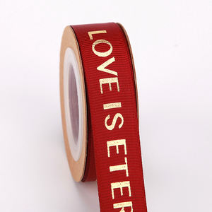 Vendita calda sempre solo ti amo Uou nastro di raso fettuccia di Nylon decorativo stampato Love You Heart Ribbon Love - Product Image 4