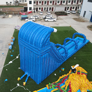 Grand toboggan aquatique gonflable commercial, monstre aquatique géant à deux voies <span class=keywords><strong>avec</strong></span> <span class=keywords><strong>piscine</strong></span>, à louer - Product Image 6