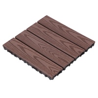 Dalles de terrasse emboîtables en WPC (bois composite) 30x30cm pour balcon extérieur et maison