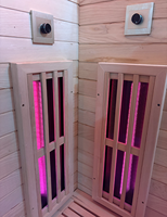 Authentische 2-Personen Traditionelle Finnische Sauna - Indoor-Heimdampfbad mit Edelstahl-Saunaofen & Premium-Hemlockholz