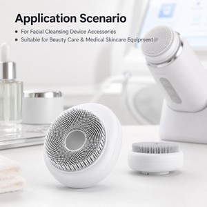 Tête de brosse en silicone de qualité médicale ISO13485, surmoulage LSR, toucher doux pour appareil de beauté OEM ODM - Product Image 4