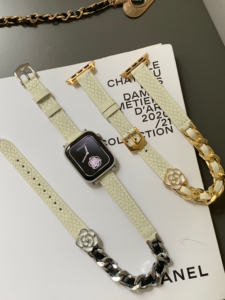 Trampa de tinta etal Hain, atch ltra 8 7 6 Camelia eather ouble y ich atch 49mm 45mm 42mm 41mm 38mm 40mm - Product Image 2