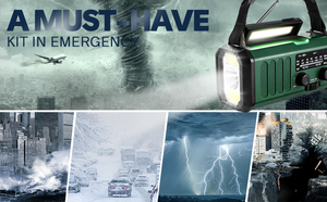 XSY-330 10000mAh xách tay đài phát thanh ROTARY Dynamo có thể sạc lại thiết bị khẩn cấp với quây AM/FM & năng lượng mặt trời Powered Led đèn pin - Product Image 6