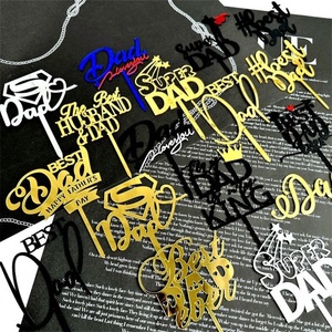 Nuovo Topper per Torta in Acrilico Stile Ins, Decorazione per Torta Festa del Papà, Miglior Papà in Acrilico - Product Image 1