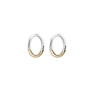 Aros de acero inoxidable 316L con baño de oro PVD, joyería de moda sostenible y resistente para mujer - Product Image 2