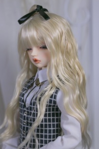 Peluca de cabello sintético para <span class=keywords><strong>muñeca</strong></span>, pelo largo rizado BJD, 1/3, 1/4, 1/6, 8-9 pulgadas, SD, DIY, hecha a mano, personalizada de fábrica - Product Image 5