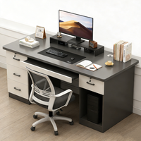 Bureau d'ordinateur simple pour la maison avec tiroir verrouillable pour l'étude et l'écriture des étudiants, idéal pour la chambre à coucher